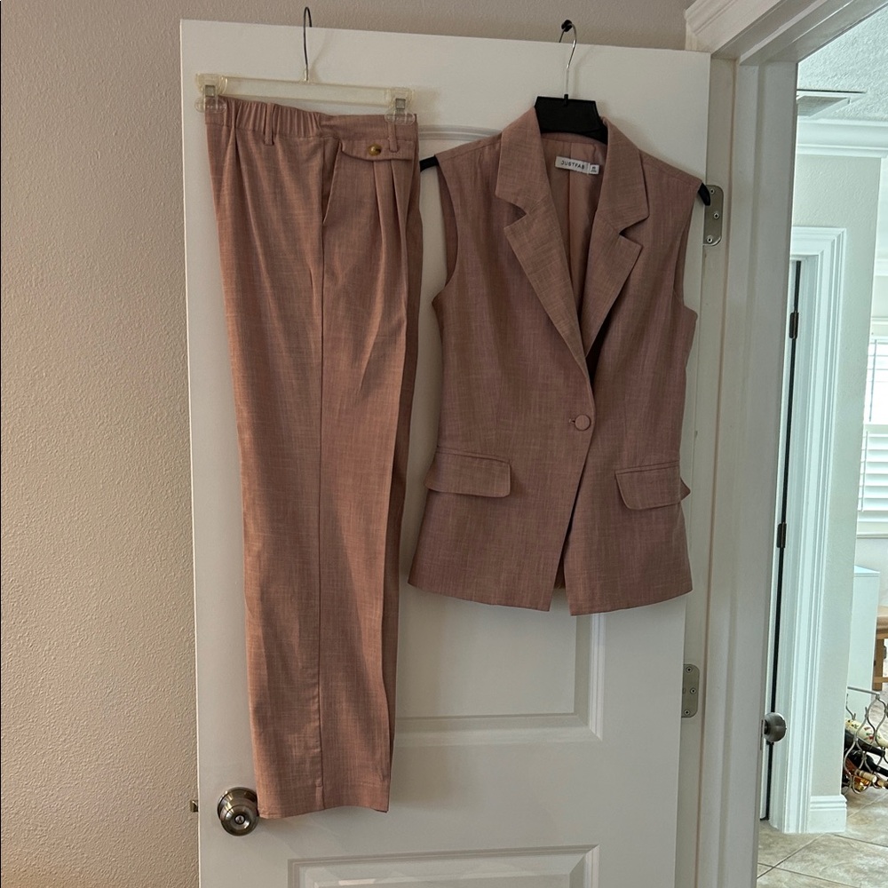 JustFab Blush Pink Pantsuit Set
